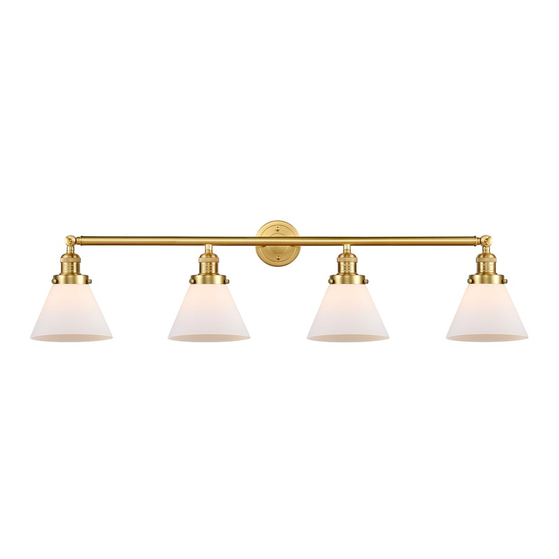 Innovations Lighting Large Cone 4 Light Bath Vanity Light Part Of The Franklin Restoration Collection 215-SG-G41-LED
