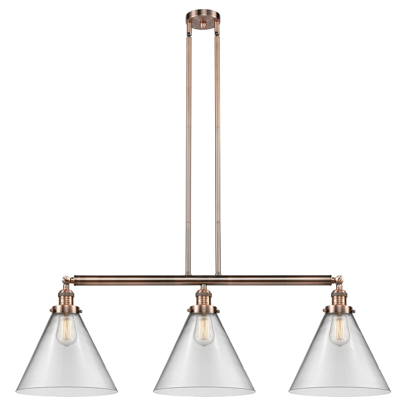 Innovations Lighting X-Large Cone 3 Light Island Light Part Of The Franklin Restoration Collection 213-AC-G42-L