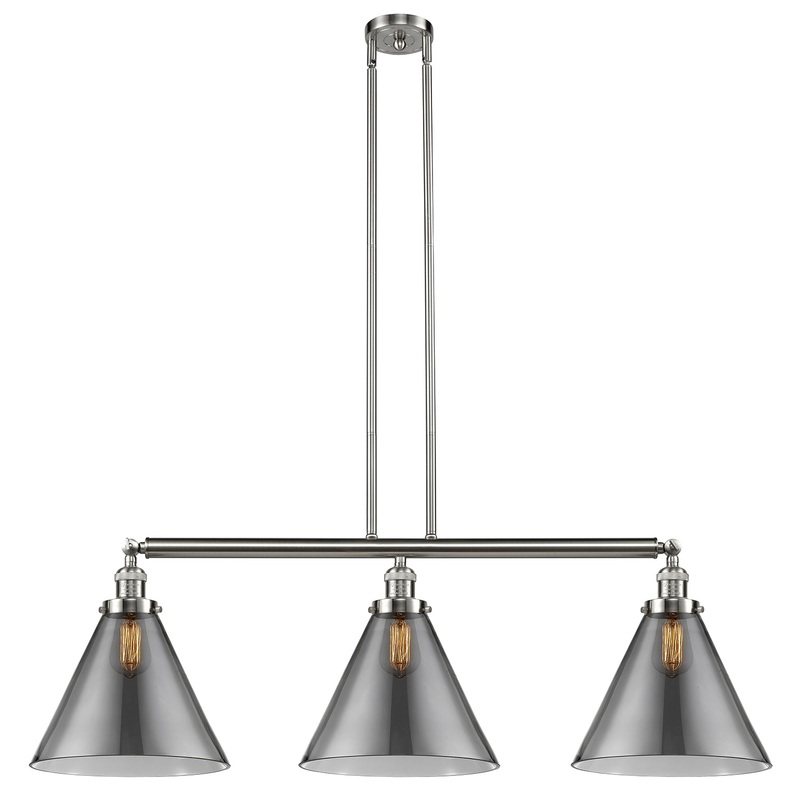 Innovations Lighting X-Large Cone 3 Light Island Light Part Of The Franklin Restoration Collection 213-SN-G43-L-LED