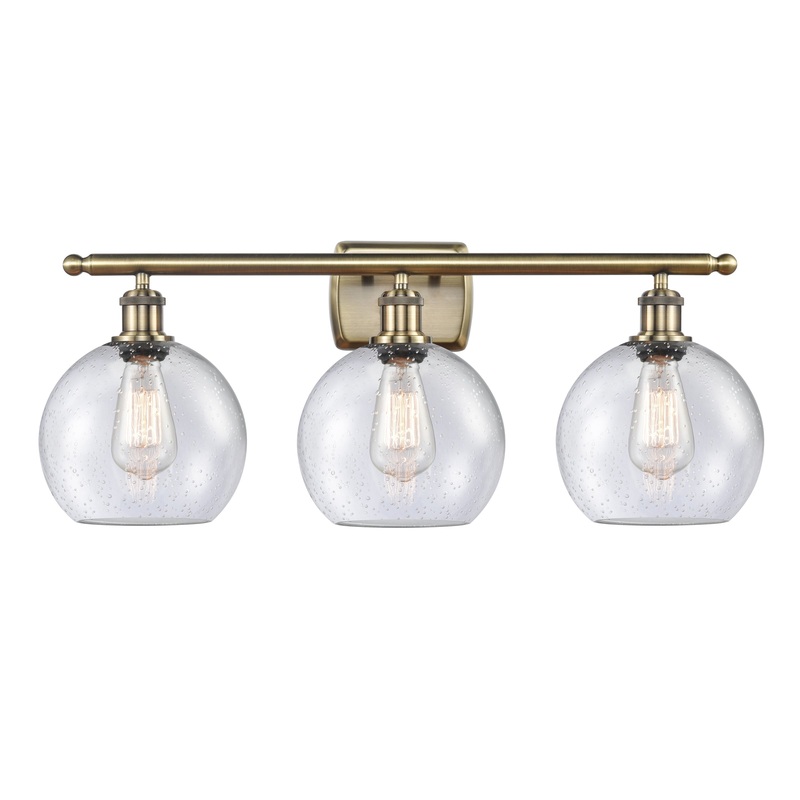 Innovations Lighting Athens 3 Light 26″ Bath Vanity Light 516-3W-AB-G124-8