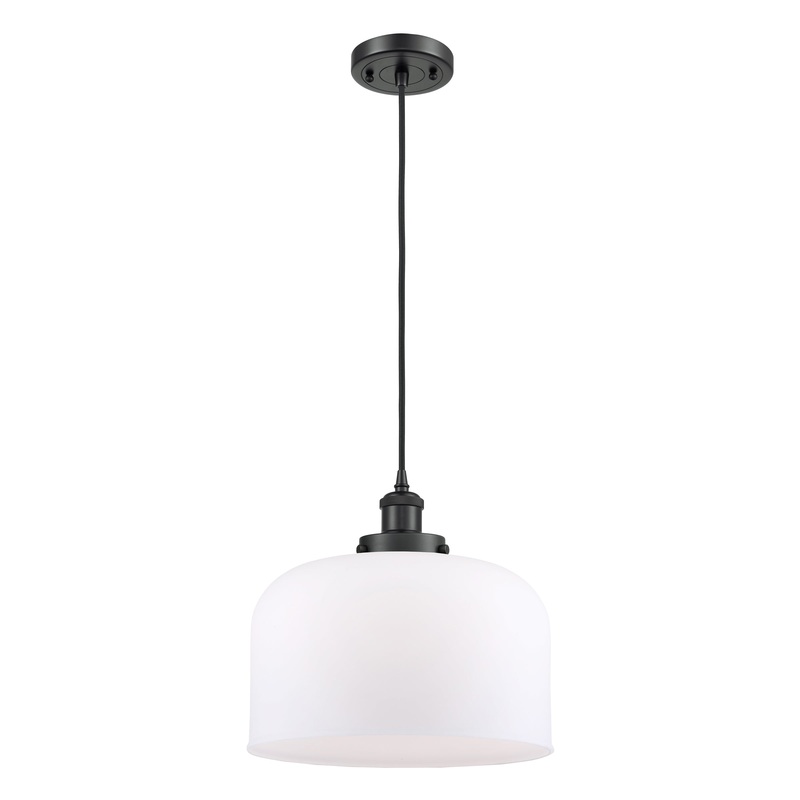 Innovations Lighting X-Large Bell 1 Light Mini Pendant Part Of The Ballston Collection 916-1P-BK-G71-L-LED