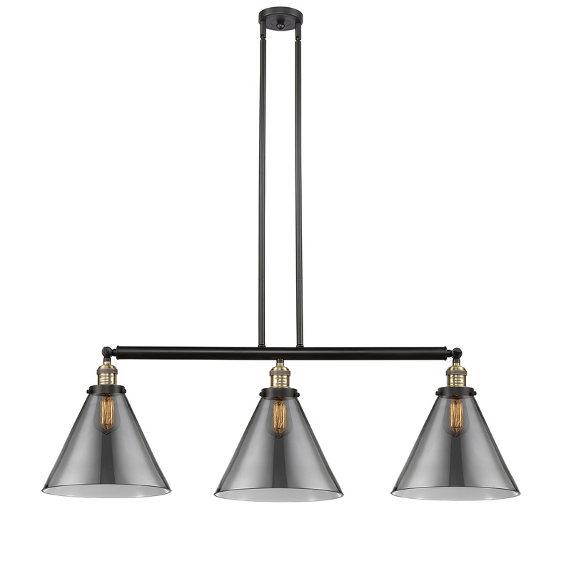 Innovations Lighting X-Large Cone 3 Light Island Light Part Of The Franklin Restoration Collection 213-BAB-G43-L-LED