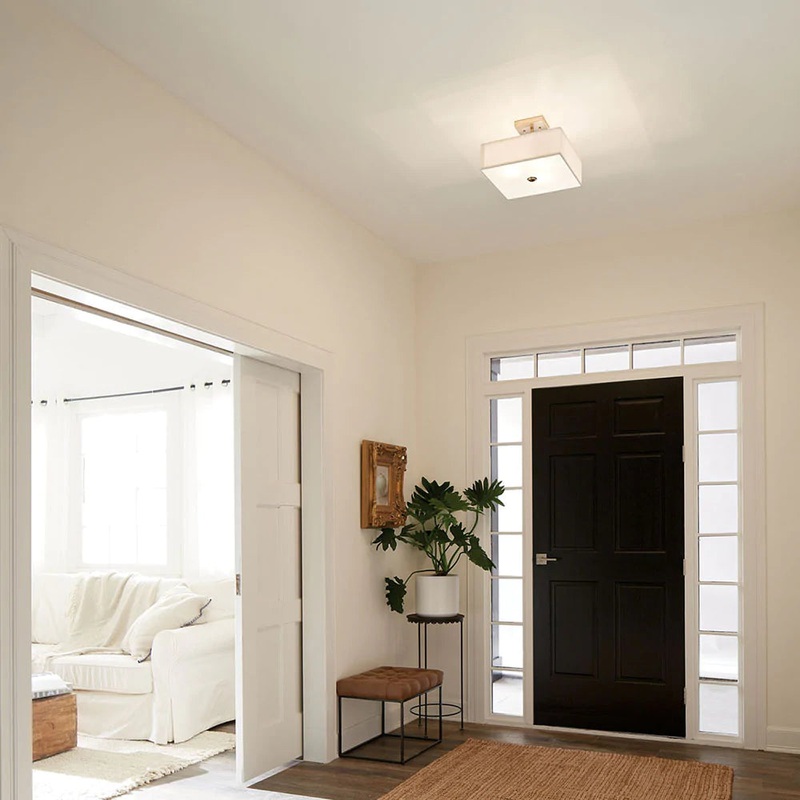 Kichler Shailene 14″ 3 Light Semi Flush Brushed Nickel 43691NI