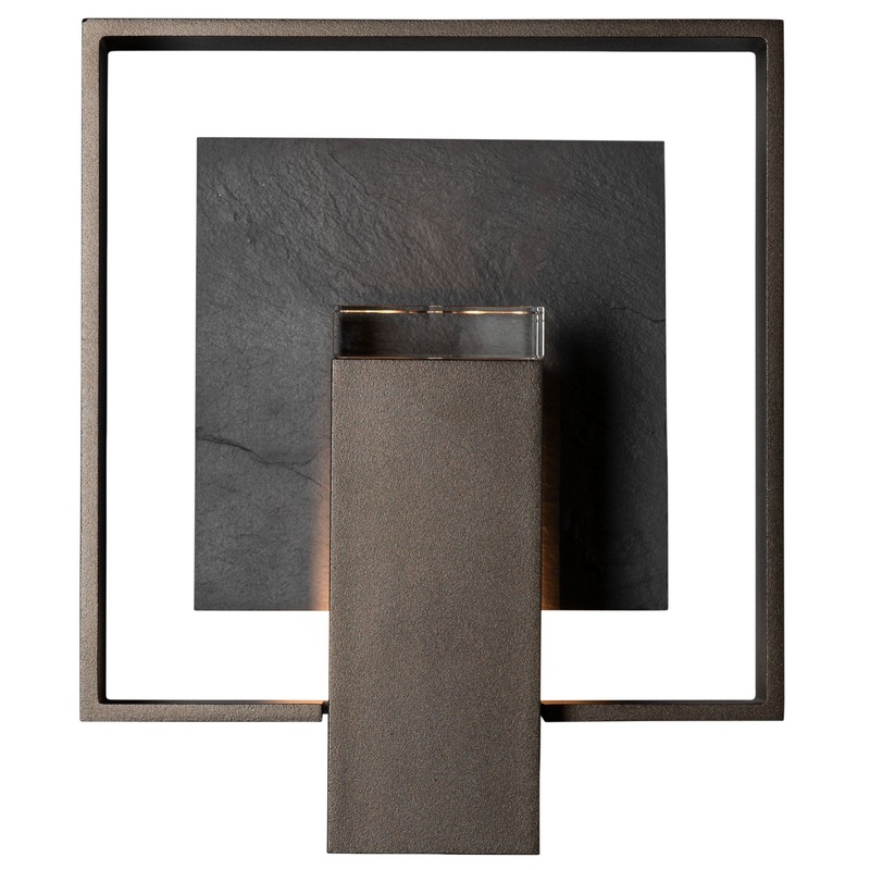 Shadow Box Medium Slate Outdoor Wall Sconce