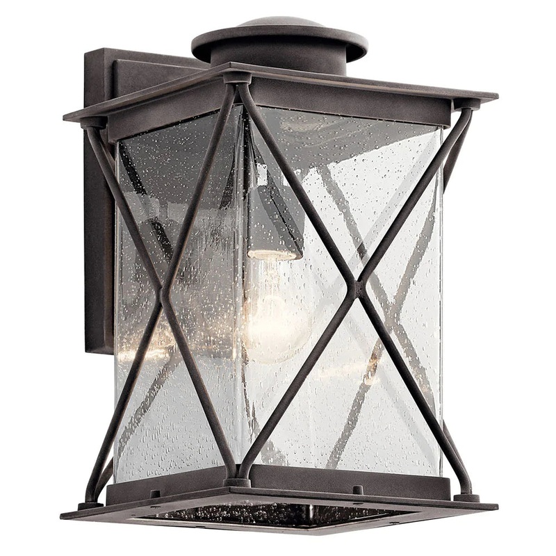 Kichler Argyle 15″ 1 Light Wall Light Weathered Zinc 49745WZC