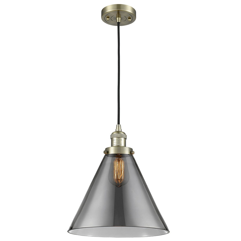 Innovations Lighting X-Large Cone 1 Light Mini Pendant Part Of The Franklin Restoration Collection 201C-AB-G43-L-LED