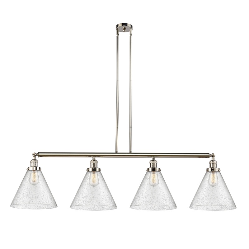 Innovations Lighting X-Large Cone 4 Light Island Light Part Of The Franklin Restoration Collection 214-PN-G44-L-LED