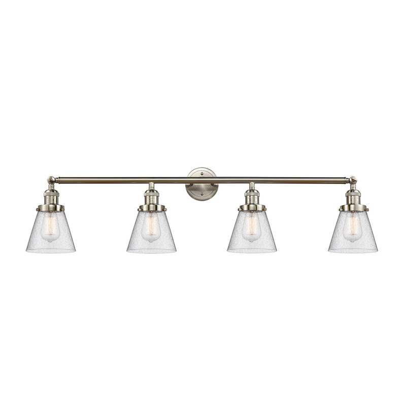Innovations Lighting Small Cone 4 Light Bath Vanity Light Part Of The Franklin Restoration Collection 215-SN-G64