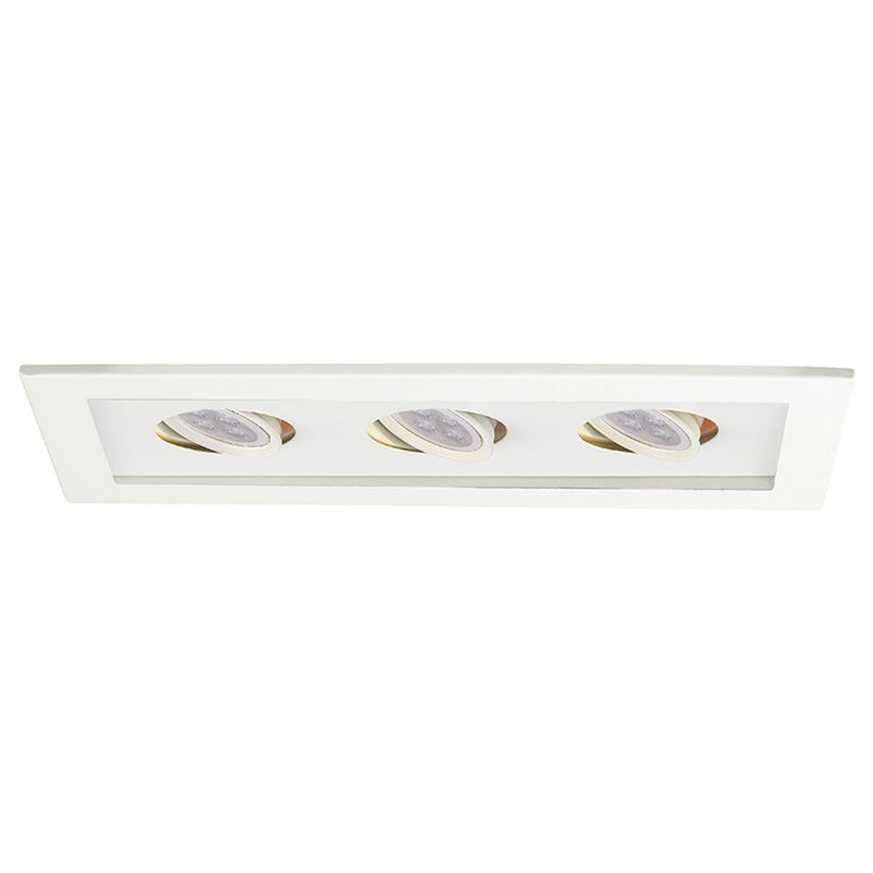 Low Voltage 3-Light Multiple Spot Flanged Trim
