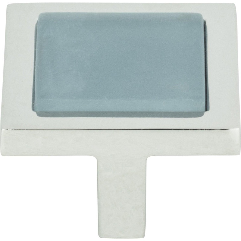Spa Blue Square Knob