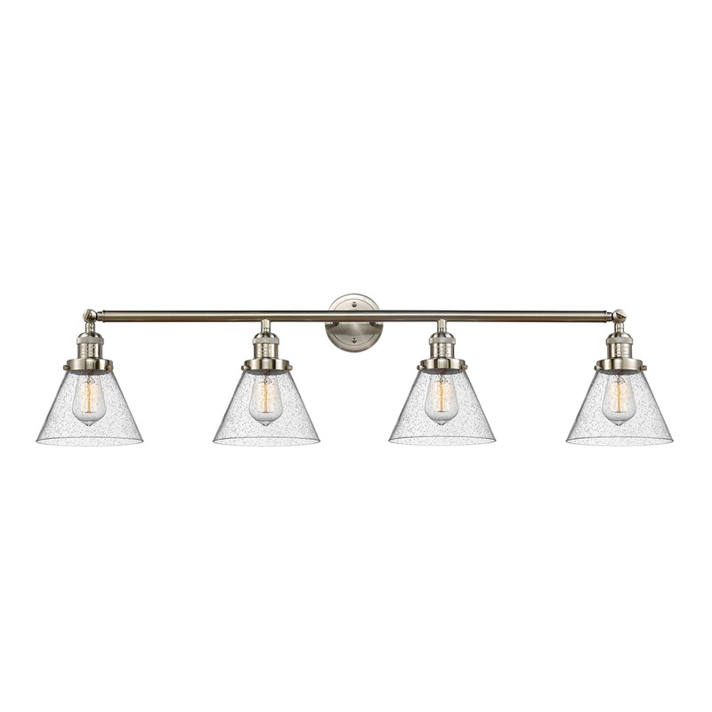 Innovations Lighting Large Cone 4 Light Bath Vanity Light Part Of The Franklin Restoration Collection 215-SN-G44