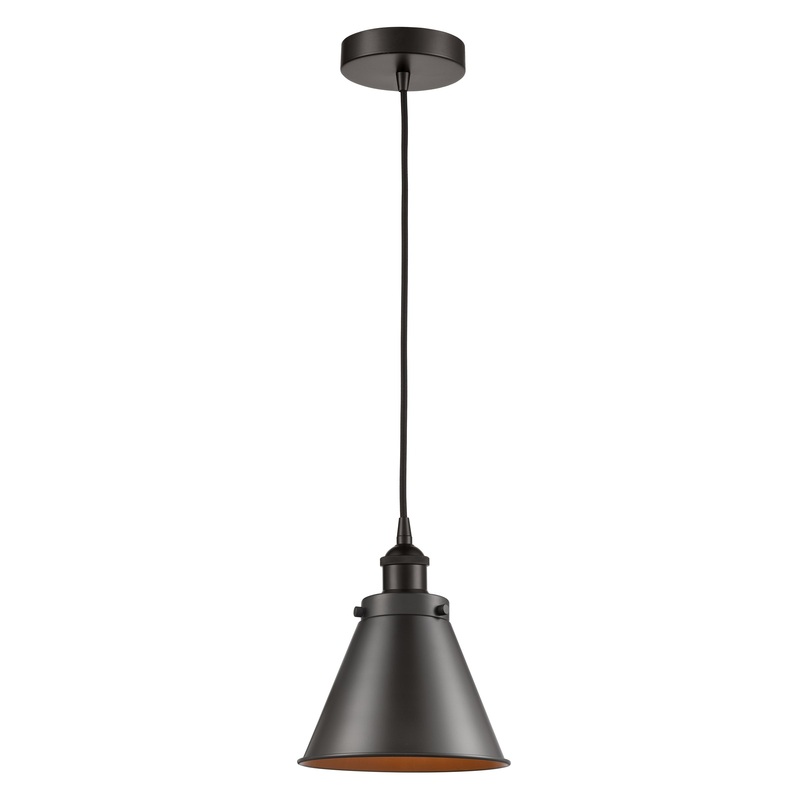 Innovations Lighting Appalachian 1 Light 10″ Mini Pendant 616-1PH-OB-M13-OB-LED