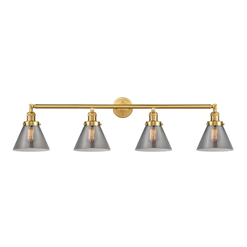 Innovations Lighting Large Cone 4 Light Bath Vanity Light Part Of The Franklin Restoration Collection 215-SG-G43-LED
