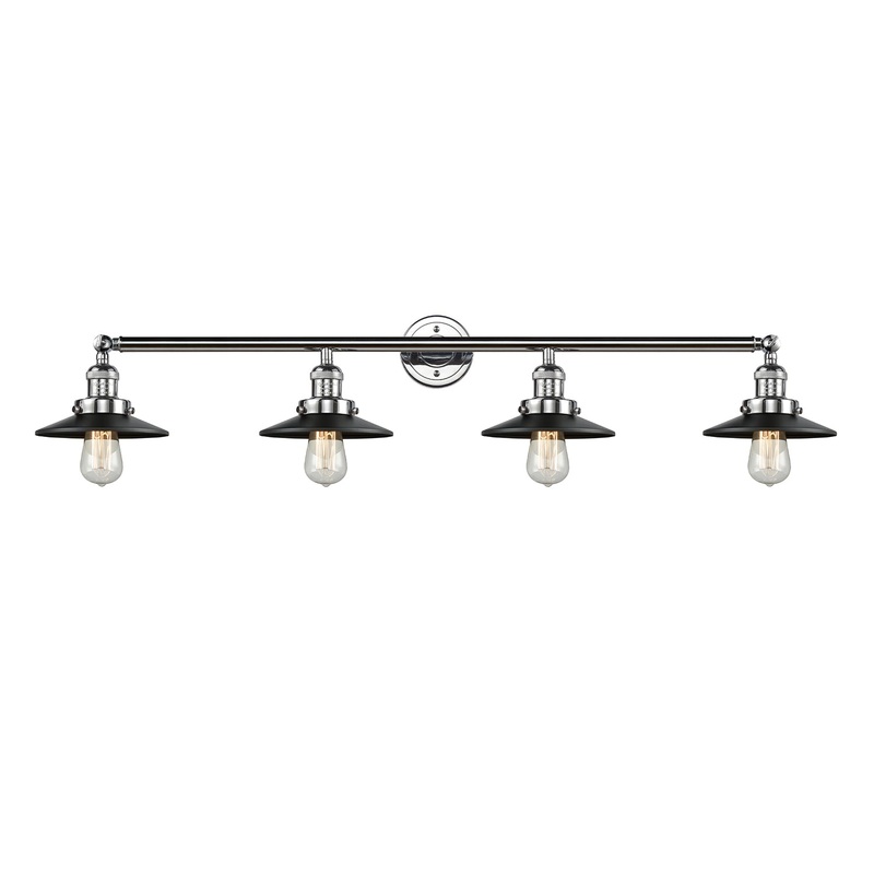 Innovations Lighting Railroad 4 Light Bath Vanity Light Part Of The Franklin Restoration Collection 215-PC-M6BK