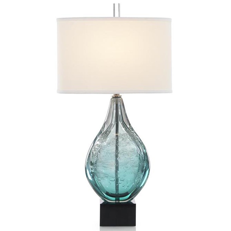 Light Azure Art Glass Table Lamp