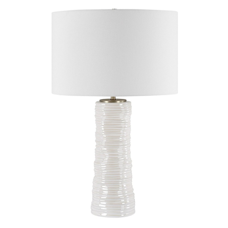 Pavlova Glossy White Table Lamp