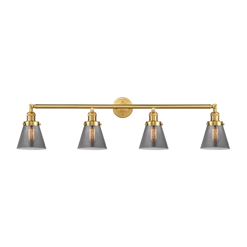 Innovations Lighting Small Cone 4 Light Bath Vanity Light Part Of The Franklin Restoration Collection 215-SG-G63-LED
