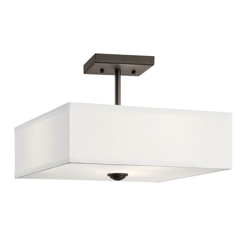 Kichler Shailene 14″ 3 Light Semi Flush Olde Bronze 43691OZ