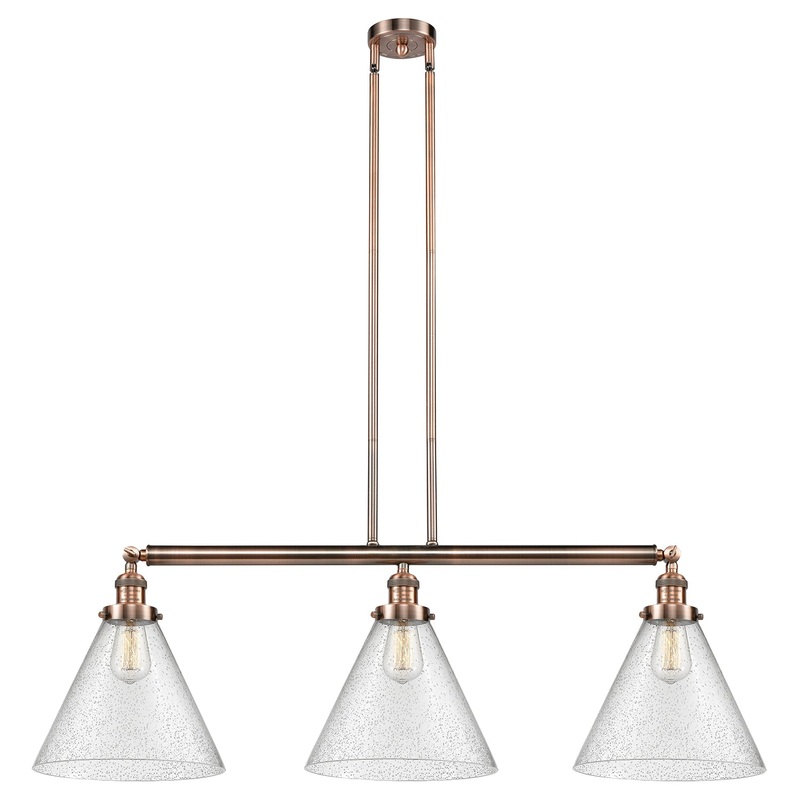 Innovations Lighting X-Large Cone 3 Light Island Light Part Of The Franklin Restoration Collection 213-AC-G44-L