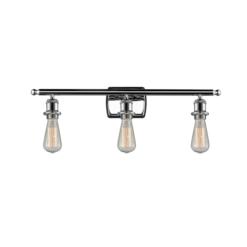 Innovations Lighting Bare Bulb 3 Light Bath Vanity Light Part Of The Ballston Collection 516-3W-PC-LED