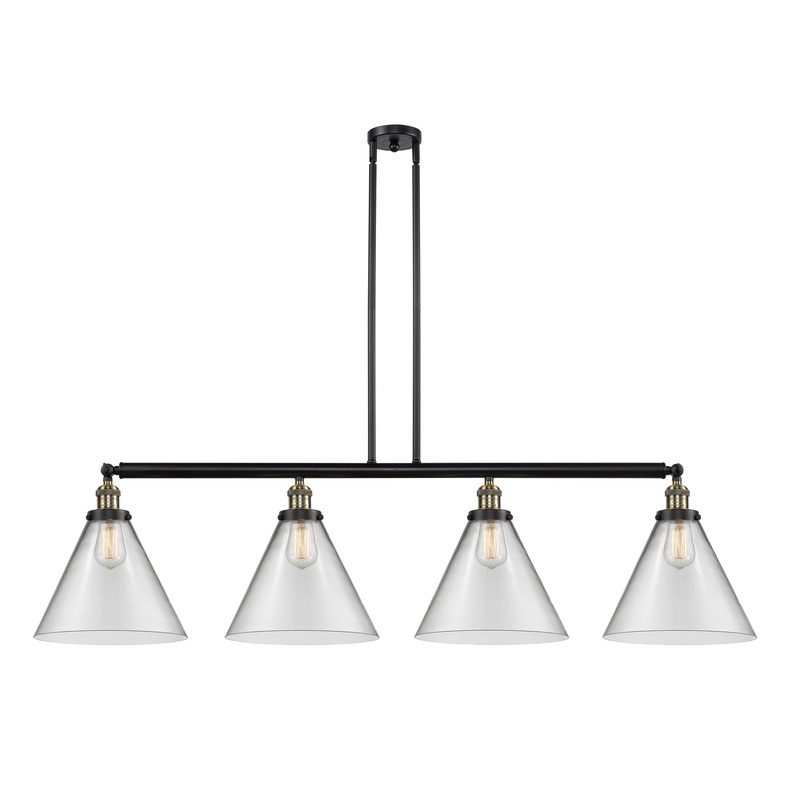 Innovations Lighting X-Large Cone 4 Light Island Light Part Of The Franklin Restoration Collection 214-BAB-G42-L
