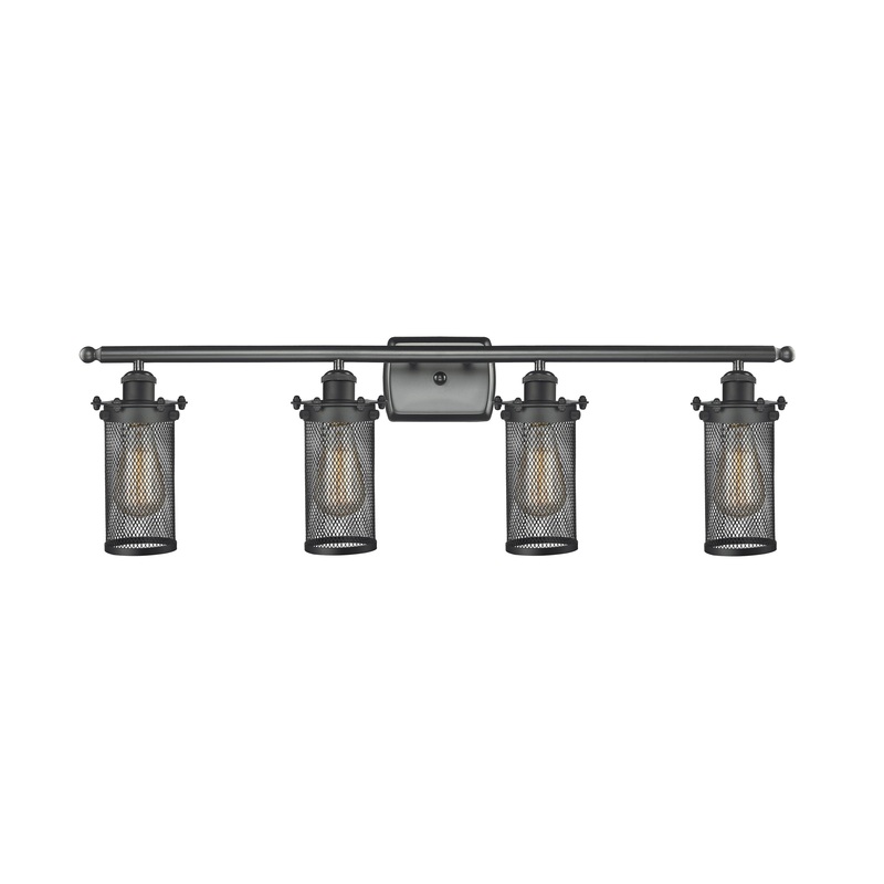 Innovations Lighting Bleecker 4 Light Bath Vanity Light Part Of The Austere Collection 516-4W-BK-CE219