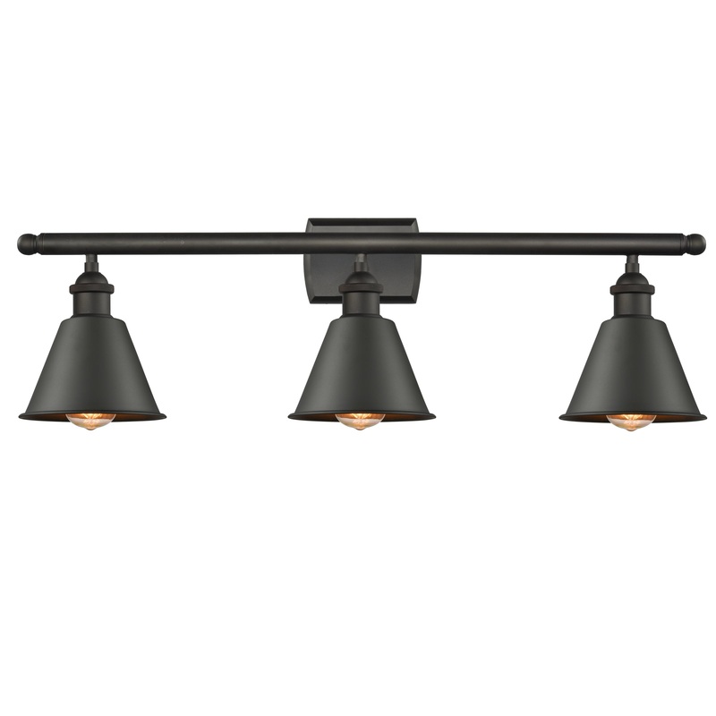 Innovations Lighting Smithfield 3 Light Bath Vanity Light Part Of The Ballston Collection 516-3W-OB-M8-LED