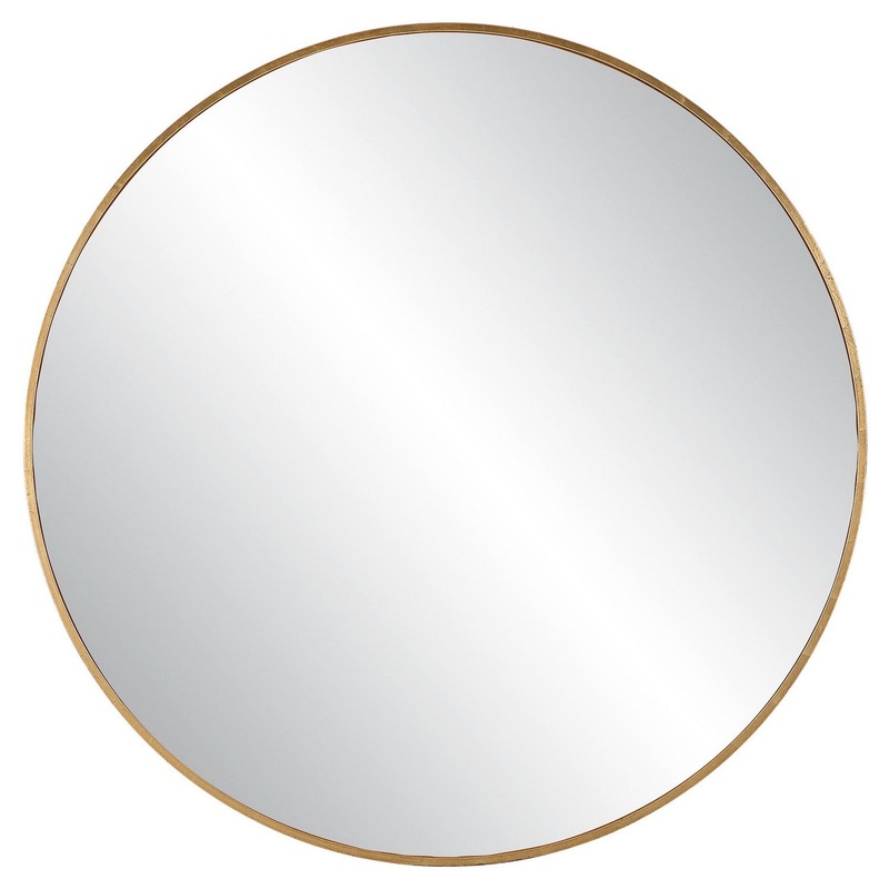 Junius Large Gold Round Mirror