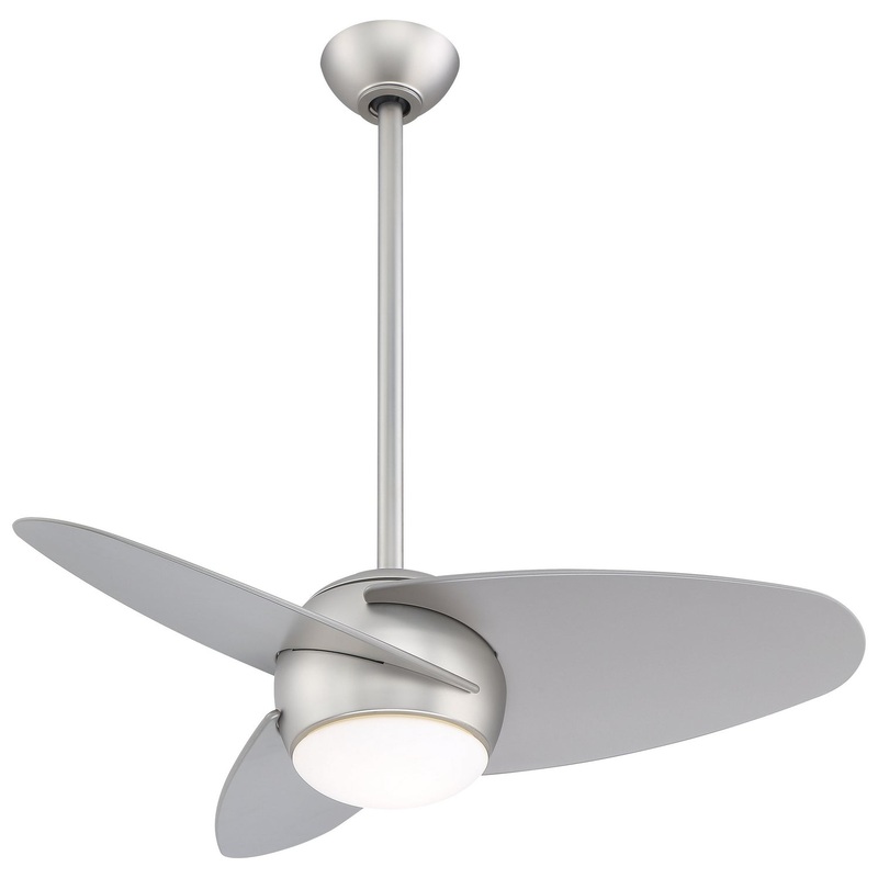Slant Ceiling Fan with Light