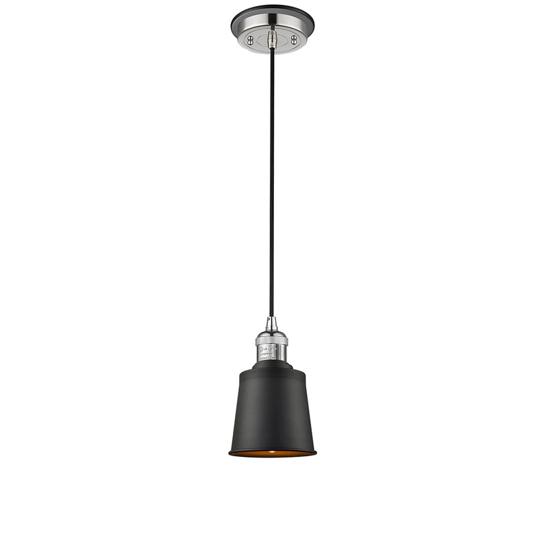 Innovations Lighting Addison 1 Light Mini Pendant Part Of The Franklin Restoration Collection 201CBP-PNBK-M9-BK