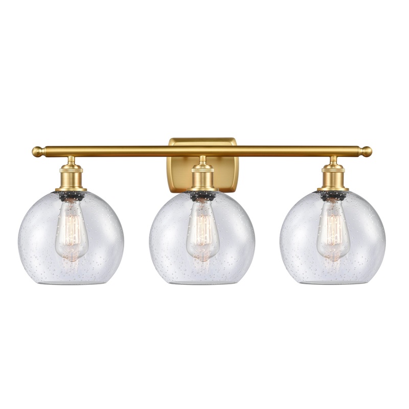 Innovations Lighting Athens 3 Light 26″ Bath Vanity Light 516-3W-SG-G124-8