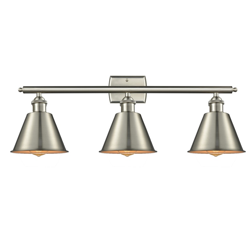 Innovations Lighting Smithfield 3 Light Bath Vanity Light Part Of The Ballston Collection 516-3W-SN-M8-LED