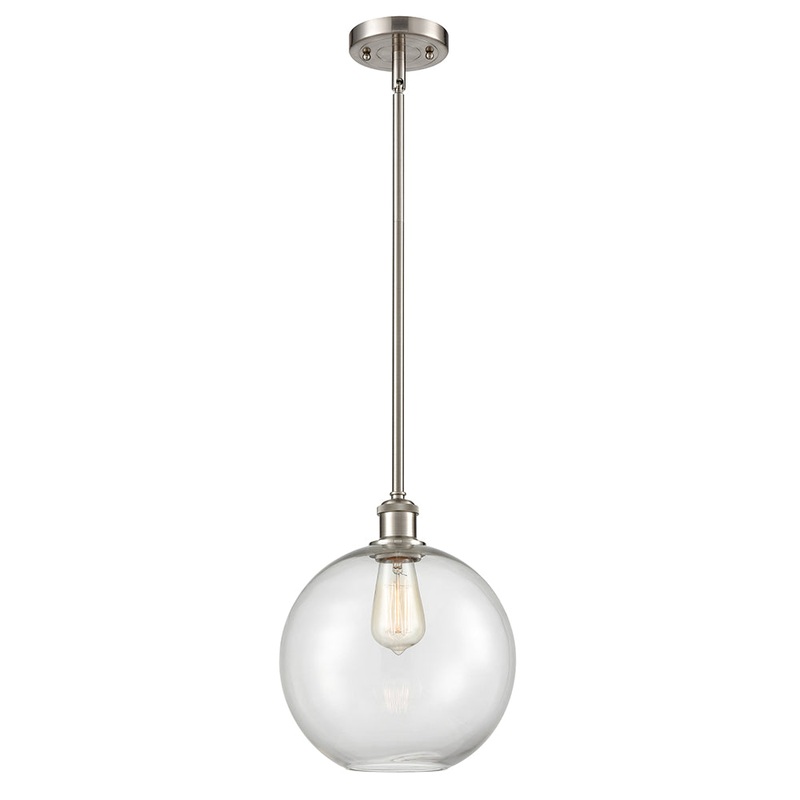 Innovations Lighting Athens 1 Light 10″ Mini Pendant 516-1S-SN-G122-10