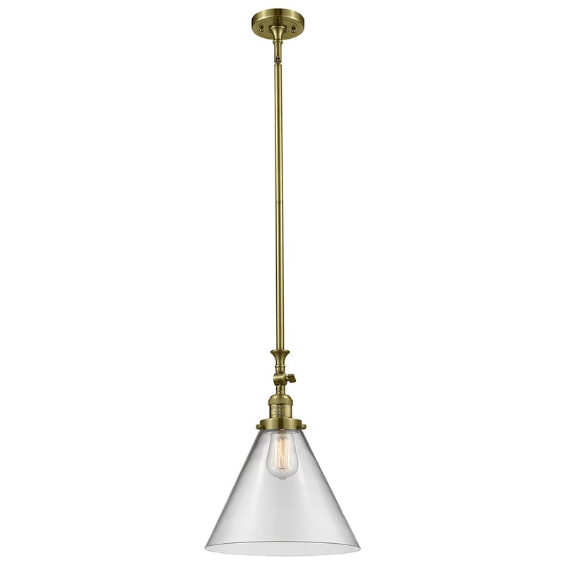 Innovations Lighting X-Large Cone 1 Light Mini Pendant Part Of The Franklin Restoration Collection 206-AB-G42-L