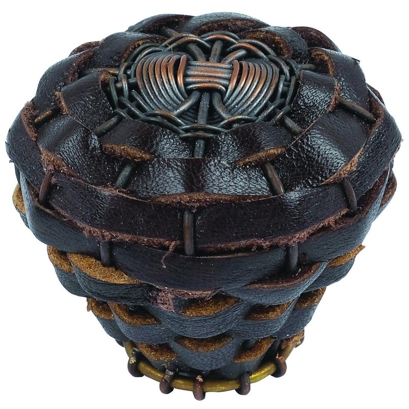 Hamptons Expresso Leather Knob
