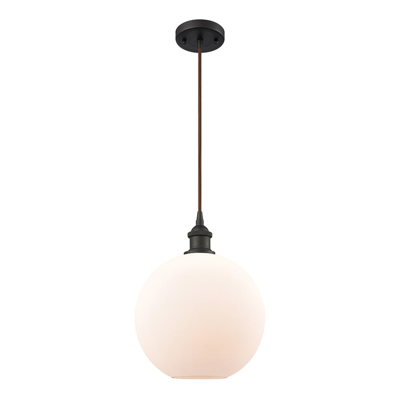Innovations Lighting Athens 1 Light 10″ Mini Pendant 516-1P-OB-G121-10