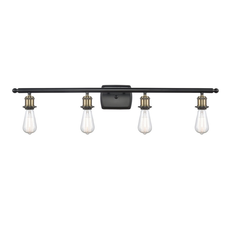 Innovations Lighting Bare Bulb 4 Light Bath Vanity Light Part Of The Ballston Collection 516-4W-BAB-LED