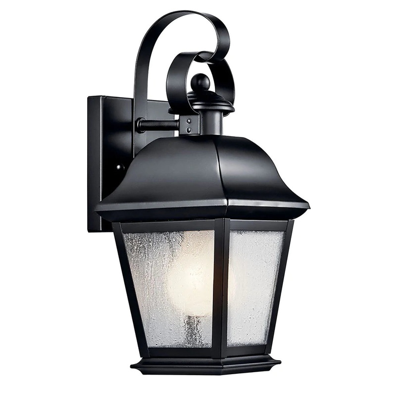 Kichler Mount Vernon 12.5″ 1 Light Wall Light Black 9707BK