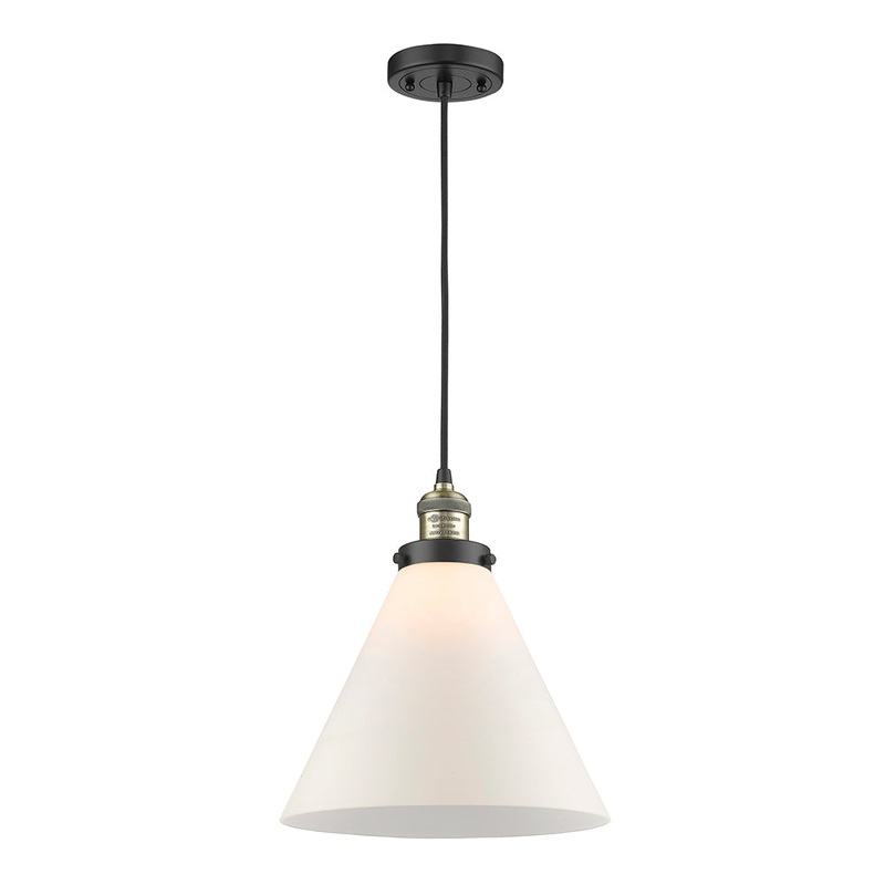 Innovations Lighting X-Large Cone 1 Light Mini Pendant Part Of The Franklin Restoration Collection 201C-BAB-G41-L-LED