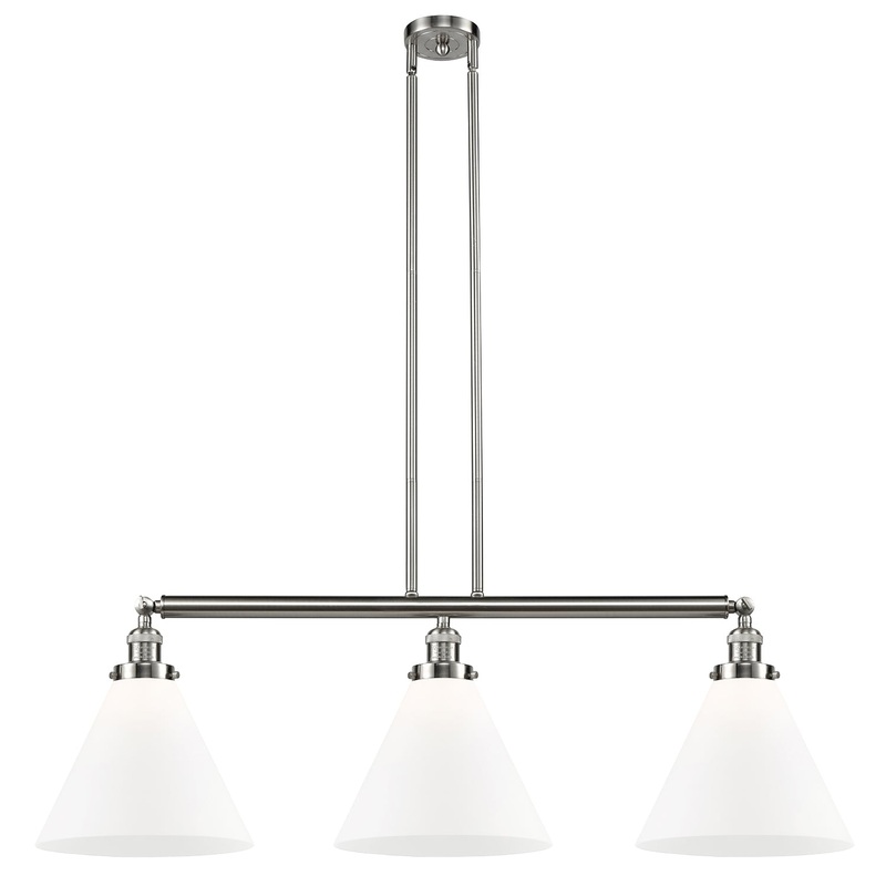 Innovations Lighting X-Large Cone 3 Light Island Light Part Of The Franklin Restoration Collection 213-SN-G41-L-LED