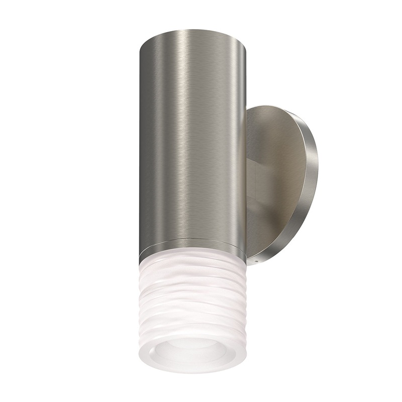 ALC One-Sided Wall Light with Etched Ribbon Glass Trim