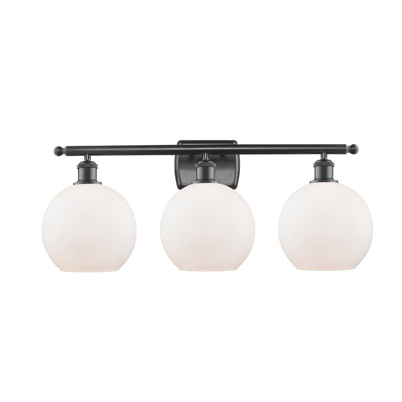 Innovations Lighting Athens 3 Light 26″ Bath Vanity Light 516-3W-BK-G121-8