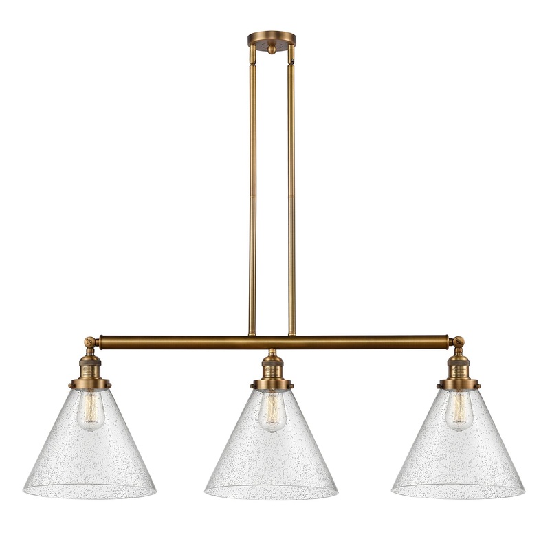 Innovations Lighting X-Large Cone 3 Light Island Light Part Of The Franklin Restoration Collection 213-BB-G44-L