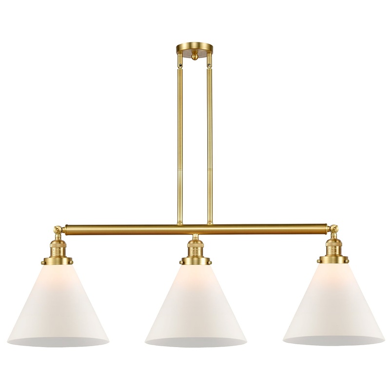 Innovations Lighting X-Large Cone 3 Light Island Light Part Of The Franklin Restoration Collection 213-SG-G41-L-LED