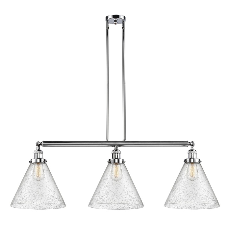 Innovations Lighting X-Large Cone 3 Light Island Light Part Of The Franklin Restoration Collection 213-PC-G44-L-LED
