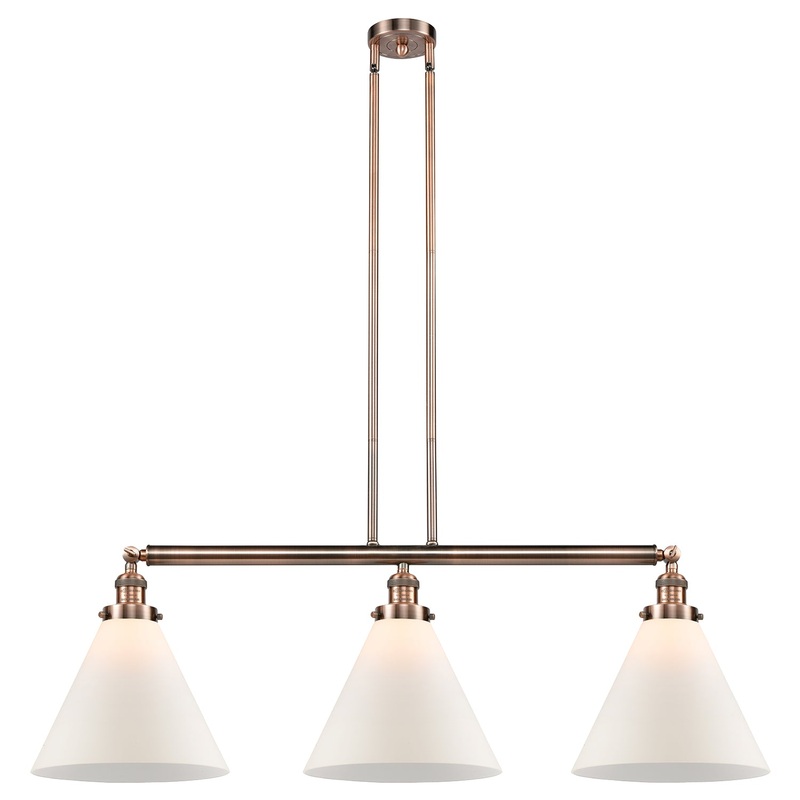 Innovations Lighting X-Large Cone 3 Light Island Light Part Of The Franklin Restoration Collection 213-AC-G41-L-LED