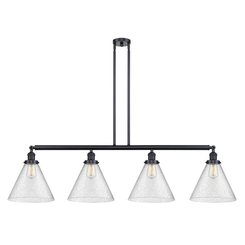 Innovations Lighting X-Large Cone 4 Light Island Light Part Of The Franklin Restoration Collection 214-BK-G44-L