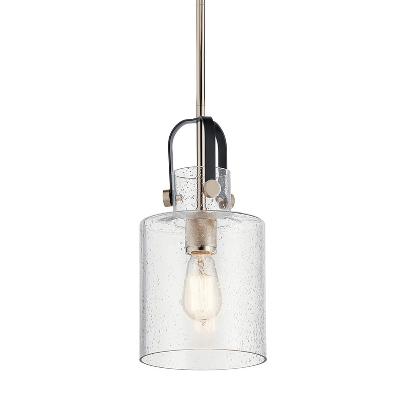 Kichler Kitner 7″ 1 Light Pendant Polished Nickel 52035PN