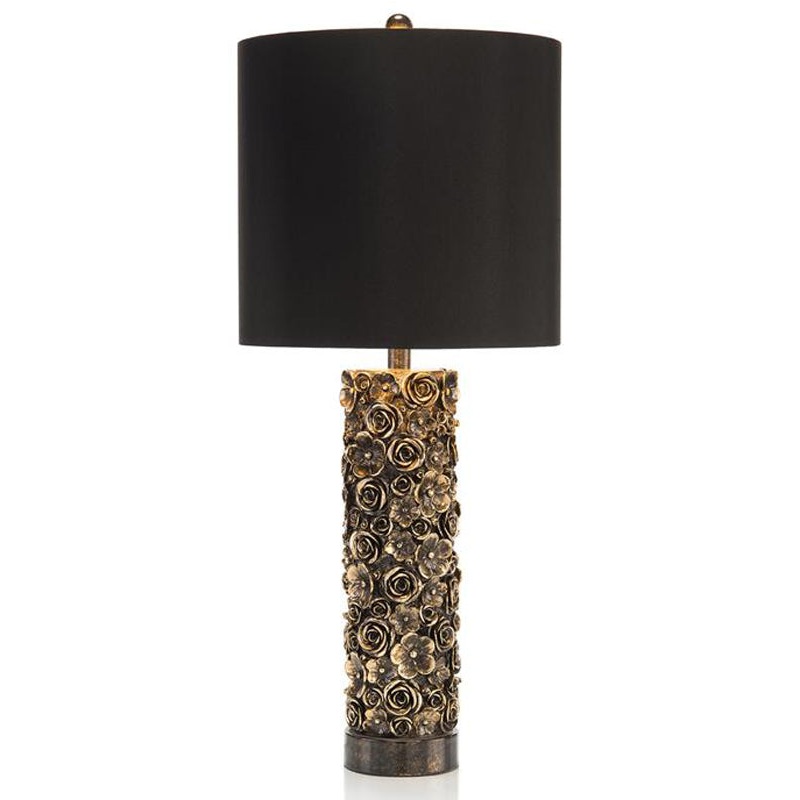 Distressed Blooms Table Lamp