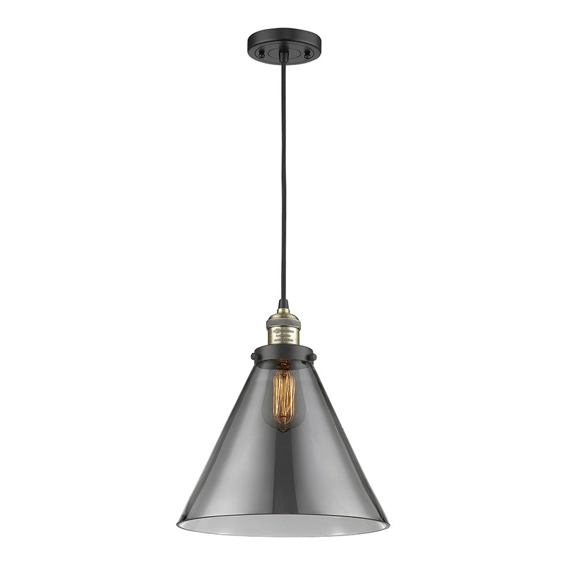 Innovations Lighting X-Large Cone 1 Light Mini Pendant Part Of The Franklin Restoration Collection 201C-BAB-G43-L-LED